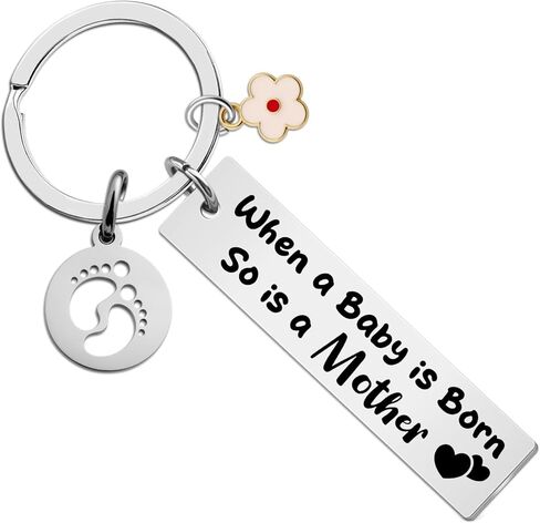 WEHBVF Push Presents for New Mom Gifts Push Gifts for New Moms Mother After Birth Gift for Women After Birth Mom Baby Keychain Expectant Mother Gift Valentine in Kuwait