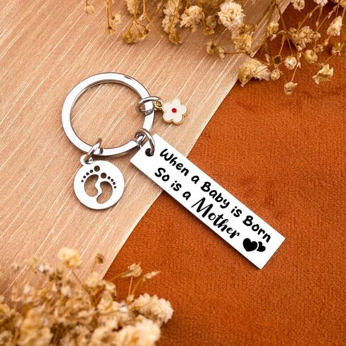 WEHBVF Push Presents for New Mom Gifts Push Gifts for New Moms Mother After Birth Gift for Women After Birth Mom Baby Keychain Expectant Mother Gift Valentine in Kuwait