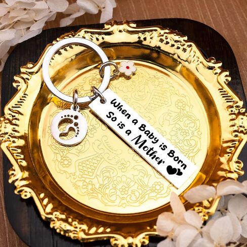 WEHBVF Push Presents for New Mom Gifts Push Gifts for New Moms Mother After Birth Gift for Women After Birth Mom Baby Keychain Expectant Mother Gift Valentine in Kuwait