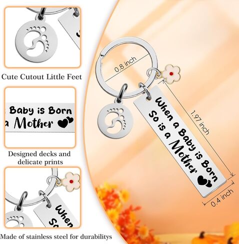 WEHBVF Push Presents for New Mom Gifts Push Gifts for New Moms Mother After Birth Gift for Women After Birth Mom Baby Keychain Expectant Mother Gift Valentine in Kuwait