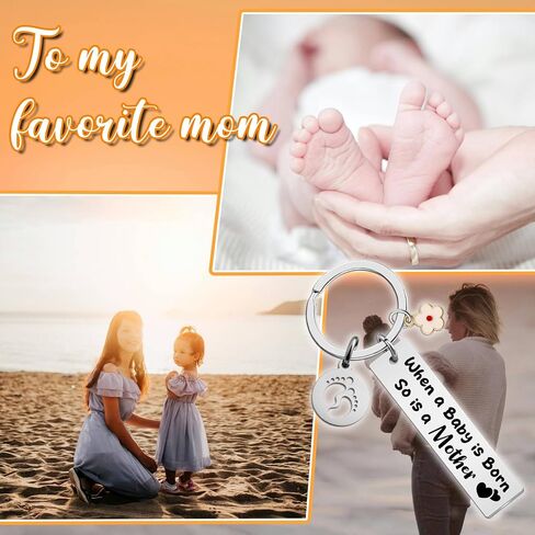 WEHBVF Push Presents for New Mom Gifts Push Gifts for New Moms Mother After Birth Gift for Women After Birth Mom Baby Keychain Expectant Mother Gift Valentine in Kuwait
