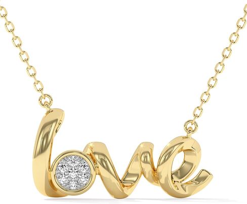 Diamond Necklaces for Women, Lab Grown Diamond Necklace Pendant, Hypoallergenic & Dainty 925 Sterling Silver Necklace with 14K Gold Vermeil (25x Thicker than Gold Plating), Gift Box, 5 Years Warranty in Saudi Arabia