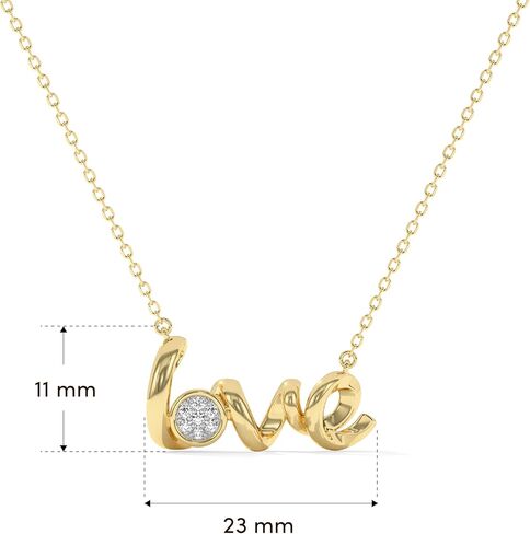 Diamond Necklaces for Women, Lab Grown Diamond Necklace Pendant, Hypoallergenic & Dainty 925 Sterling Silver Necklace with 14K Gold Vermeil (25x Thicker than Gold Plating), Gift Box, 5 Years Warranty in Saudi Arabia