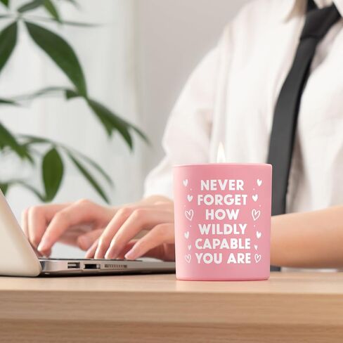 IDELTIME Inspirational Gifts for Women, Motivational Candles, Christmas Birthday Gifts for Women, Encouragement Cheer Up Gift for Friends, Coworkers, Daughters, Sisters, Soy Wax Scented Candle 10oz in Kuwait