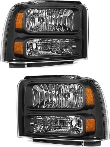مجموعة المصابيح الأمامية ملائمة لعام 1999 2000 2001 2002 2003 2004 Ford F250 F350 F450 F550 Super Duty/2000-2004 Ford مع Corner Pumper String Housing Housing Replacementh in Kuwait