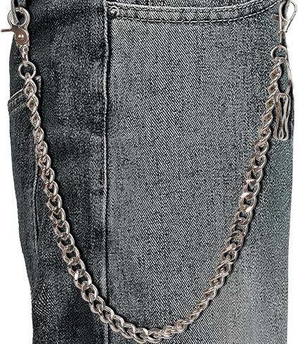 FOUTOUKEEP Hip Hop Punk Jeans Pants Keychains Goth for Women Men Stylish Multi-Functional Emo Clothing Accessory in Kuwait