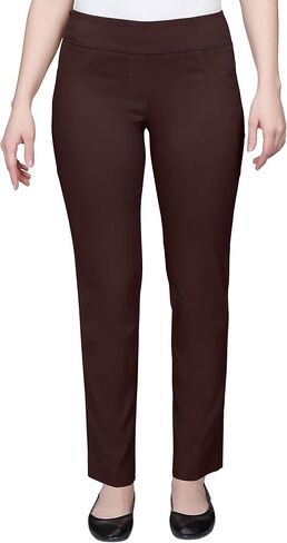 Ruby Rd. Womens Ruby Rd. Womens Mid-Rise Pull-on Straight Solar Millennium Tech Pant in Saudi Arabia