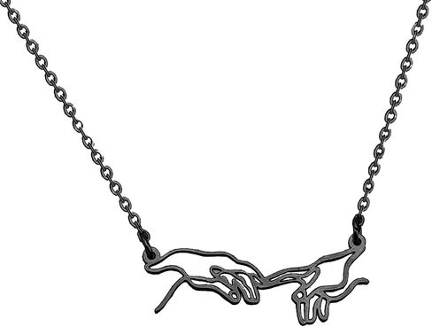Zhxingjew Creation of Adam Necklace Renaissance Jewelry God Adam Fingers Artwork Jewelry in Saudi Arabia