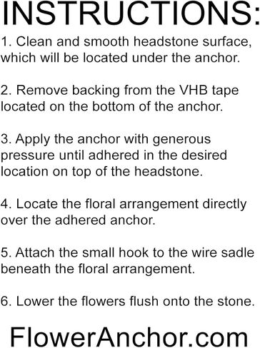 Headstone Flower Arrangement Anchor for Saddles and Wreaths in Saudi Arabia