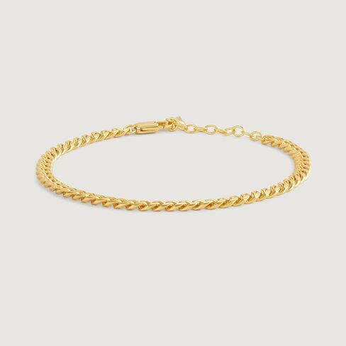 LADYGD أساور الذهب للنساء العصرية 14K مطلية بالذهب مشبك ورق لذيذ الكوبي حبة رابط قابل للتعديل سلسلة سوار الحد الأدنى من الذهب والمجوهرات in Saudi Arabia