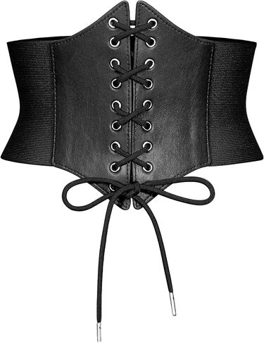 Wedtrend Women's Corset Belt Lace-Up Tied Elastic Waist Belt Renaissance Corset Vintage Belts for Dresses in Kuwait