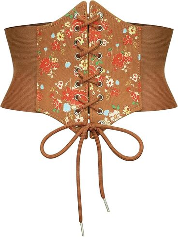 Wedtrend Women's Corset Belt Lace-Up Tied Elastic Waist Belt Renaissance Corset Vintage Belts for Dresses in Saudi Arabia
