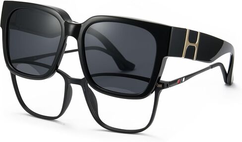 Cyxus Fit Over Sunglasses for Women, Trendy Designer Style Oversized Polarized Sun Glasses Driving UV400 Protection P1185 in Saudi Arabia