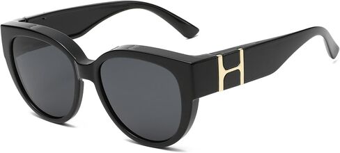 Cyxus Fit Over Sunglasses for Women, Trendy Designer Style Oversized Polarized Sun Glasses Driving UV400 Protection P1185 in Saudi Arabia