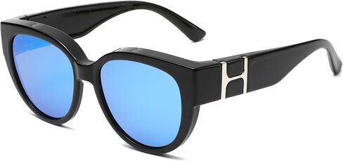 Cyxus Fit Over Sunglasses for Women, Trendy Designer Style Oversized Polarized Sun Glasses Driving UV400 Protection P1185 in Saudi Arabia