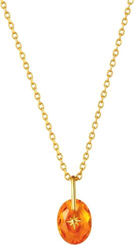 CAITLYNMINIMALIST 18K Gold Plated Sterling Silver North Star Birthstone Signet Mini Charm Gemstone Pendant Necklace Gift for Her in Saudi Arabia