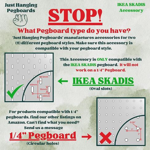 حامل الماوس "مجرد تعليق" ، متوافق مع Ikea Skadis Pegboard ، ملحق Pegboard ، منظمة المكتب المنزلي (Matte Black) in Saudi Arabia