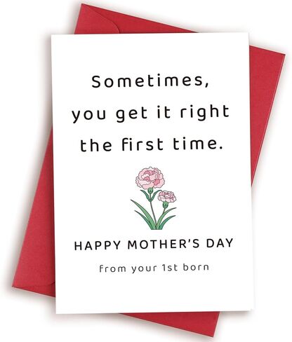 بطاقة يوم أمهات مضحكة لزوجة أمي ، هدايا عيد الأم الأولى من ابن الابن ، هدايا عيد ميلاد الأمهات للنساء من زوج مع مظروف in Kuwait