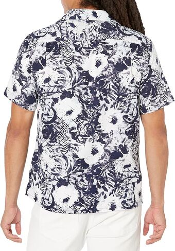 John Varvatos Men's Danny Short Sleeve Camp Shirt in Saudi Arabia