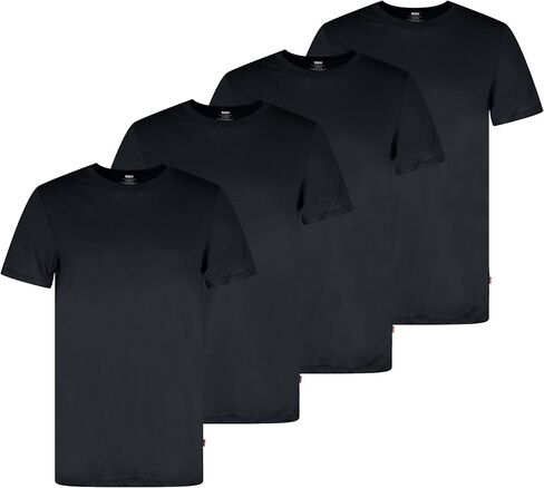 Levi's Mens 4-Pack Basic Crew Neck T-Shirt, Soft Cotton, Tag-Free, Breathable Comfort in Saudi Arabia