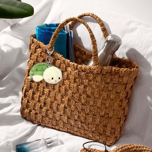 TECHPLUS سلسلة مفاتيح قطيفة على شكل حيوان المحيط - حلية على شكل حقيبة مع صوت صرير لحقيبة اليد وسلسلة مفاتيح السيارة - هدايا ديكورات ممتعة in Saudi Arabia