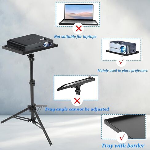 Doitool Projector Stand Tripod: جهاز الكمبيوتر المحمول ترايبود برامج عرض قابلة للتعديل من 21 إلى 44.8 بوصة حامل كمبيوتر محمول للمكتب ، المنزل ، المسرح ، الاستوديو ، DJ Racks Holder Mount in Kuwait