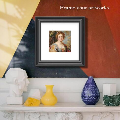 An&He 8x10 Picture Frame, Classic Wooden Style Frame with PS Cover for Home and Office Decor – Black in Saudi Arabia