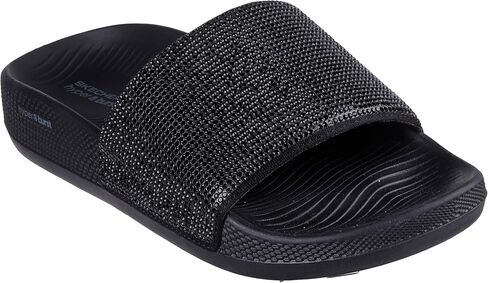 Skechers Women's Single Band Slide Sandal, Multi, 9 in Saudi Arabia