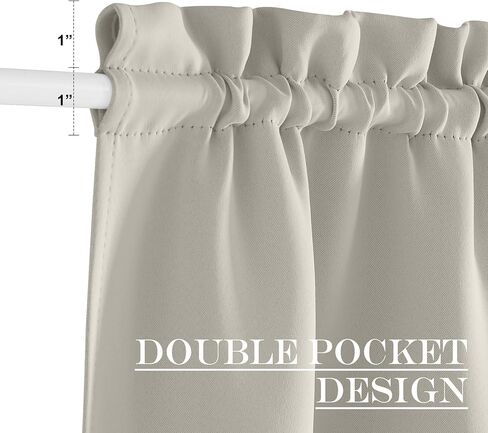 Natural Sidelight Door Window Curtains - Privacy French Curtains Thermal Insulate Window Covering for Patio Glass Front Door, 25 inch x 64 inch, 1 Panel in Saudi Arabia