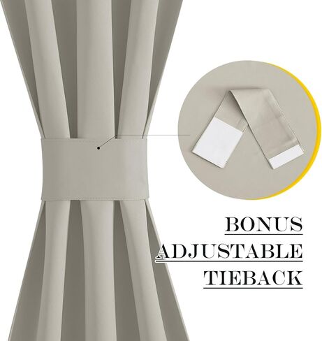 Natural Sidelight Door Window Curtains - Privacy French Curtains Thermal Insulate Window Covering for Patio Glass Front Door, 25 inch x 64 inch, 1 Panel in Saudi Arabia
