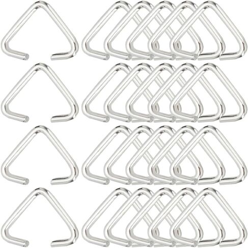 1 Box 1000Pcs Iron Triangle Rings Gold Open Jump Ring Bulk 10mm Pinch Clip Bails Hang Drops Metal Clasp Connectors Link Split Ring for Jewelry Findings Earrings Bracelet Necklace DIY Craft in Saudi Arabia