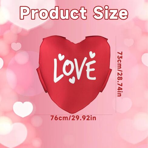 Qiknird Red Heart Costume Adult, Valentine Day Costume for Adult, Heart Outfit for Mothers Day Anniversary Cosplay Valentines, Funny Cosplay Halloween Outfit Accessory in Saudi Arabia