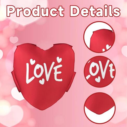 Qiknird Red Heart Costume Adult, Valentine Day Costume for Adult, Heart Outfit for Mothers Day Anniversary Cosplay Valentines, Funny Cosplay Halloween Outfit Accessory in Saudi Arabia