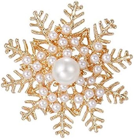 Christmas Blue Snowflake Brooch Pin for Women Dainty Rhinestone CZ Winter Flower Lapel Pins Christmas Snowflake Brooch Christmass Xmas New Year Gifts in Saudi Arabia