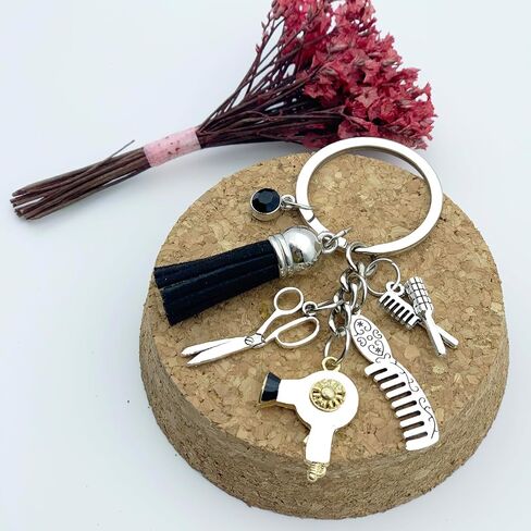 YCSPMO Christmas Hairdresser Gifts Hair Stylist Gifts Hair Dresser Appreciation Keychain Hairstylist Must Haves Barber Gift Cosmetology Graduation Thank You Beautician Keyring in Saudi Arabia
