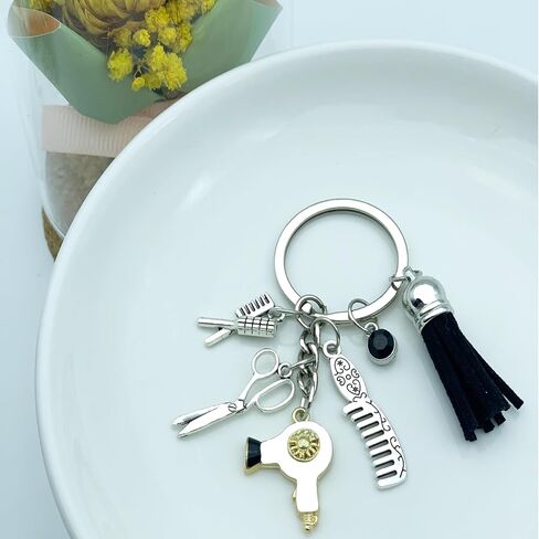 YCSPMO Christmas Hairdresser Gifts Hair Stylist Gifts Hair Dresser Appreciation Keychain Hairstylist Must Haves Barber Gift Cosmetology Graduation Thank You Beautician Keyring in Saudi Arabia