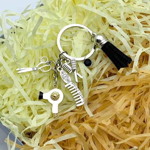YCSPMO Christmas Hairdresser Gifts Hair Stylist Gifts Hair Dresser Appreciation Keychain Hairstylist Must Haves Barber Gift Cosmetology Graduation Thank You Beautician Keyring in Saudi Arabia