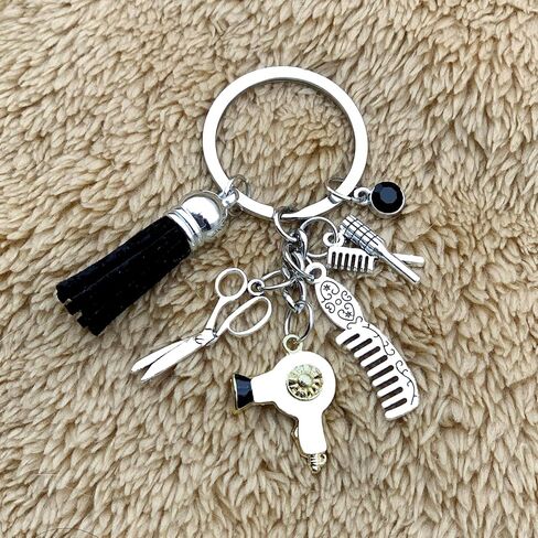 YCSPMO Christmas Hairdresser Gifts Hair Stylist Gifts Hair Dresser Appreciation Keychain Hairstylist Must Haves Barber Gift Cosmetology Graduation Thank You Beautician Keyring in Saudi Arabia
