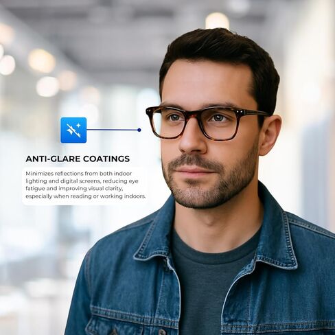 UP EYEWEAR - نظارات قراءة للجنسين تحجب الضوء الأزرق للرجال والنساء | إطار TR90 خفيف الوزن وعدسات CR-39 in Saudi Arabia