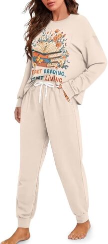 Daulesho Galaxy Women's 2 Piece Pajama Sets Halloween Pumpkin Long Sleeve Pants Loungewear Highland Cattle Matching Outfits in Saudi Arabia