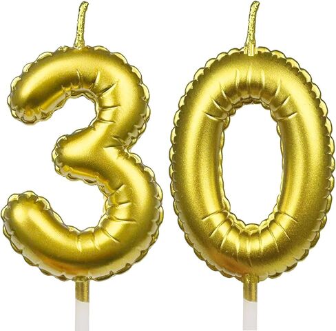 Silver 30th Birthday Candles Silver 30th Balloons Number Candle Cake Toppers for Birthday Party Decorations Supplies in Saudi Arabia