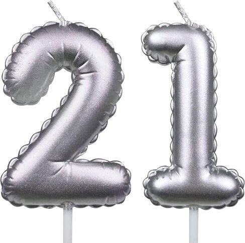 Silver 30th Birthday Candles Silver 30th Balloons Number Candle Cake Toppers for Birthday Party Decorations Supplies in Saudi Arabia