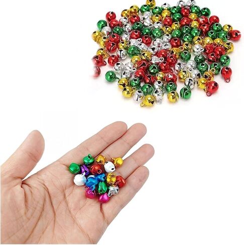 120PCS/0.24IN Small Bells for Crafts Mini Craft Bells with Jingle Sound Perfect for DIY and Christmas Home Decorations in Saudi Arabia