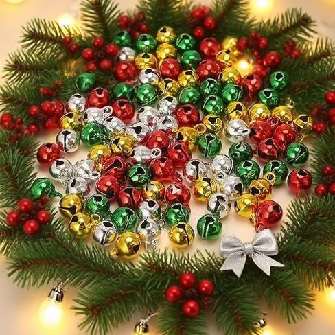 120PCS/0.24IN Small Bells for Crafts Mini Craft Bells with Jingle Sound Perfect for DIY and Christmas Home Decorations in Saudi Arabia
