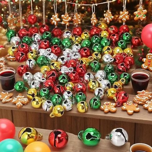 120PCS/0.24IN Small Bells for Crafts Mini Craft Bells with Jingle Sound Perfect for DIY and Christmas Home Decorations in Saudi Arabia