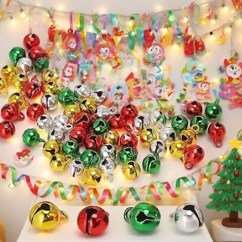 120PCS/0.24IN Small Bells for Crafts Mini Craft Bells with Jingle Sound Perfect for DIY and Christmas Home Decorations in Saudi Arabia