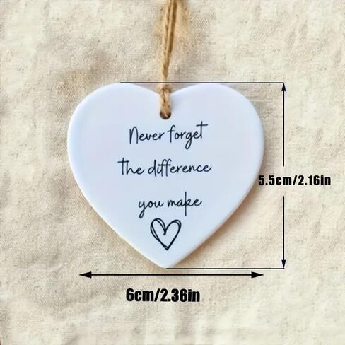 Never Forget The Difference You Make, Thank You Gift, Appreciation Gifts Ornament, Teacher Gift, Friend Gift, Thank You Gift for Women Friends Hanging Ornament in Saudi Arabia