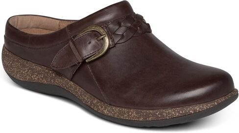 AETREX LIBBY LIBBY Orthopedic Comfort Leather Leather Clogs - Buckle القابلة للتعديل خفيفة الوزن البغال والثبات in Kuwait