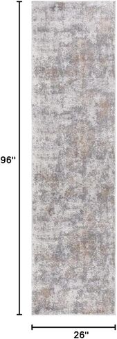 SAFAVIEH Eternal Collection Runner Rug - 2'2" x 8', Grey & Beige, Modern Abstract Design, Non-Shedding & Easy Care, Ideal for High Traffic Areas in Living Room, Bedroom (ETL208F) in Saudi Arabia