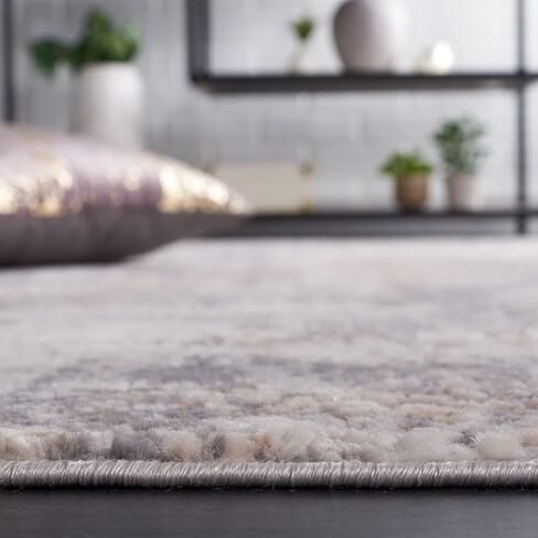 SAFAVIEH Eternal Collection Runner Rug - 2'2" x 8', Grey & Beige, Modern Abstract Design, Non-Shedding & Easy Care, Ideal for High Traffic Areas in Living Room, Bedroom (ETL208F) in Saudi Arabia